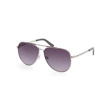 Guess GU00059 10B Silver Aviator Sunglasses Metal Frame 62-12-140 GU00059