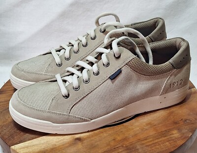 Nunn Bush Kore Tour Tan Brown Stone/Pierre Canvas Oxford Men's Size 8.5 M