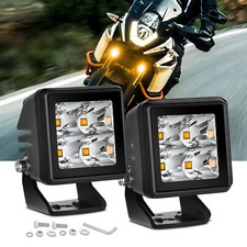 Universal For Motorcycle 2 Inch Led Pod Lights Fog Lights Spot Work Light Amber