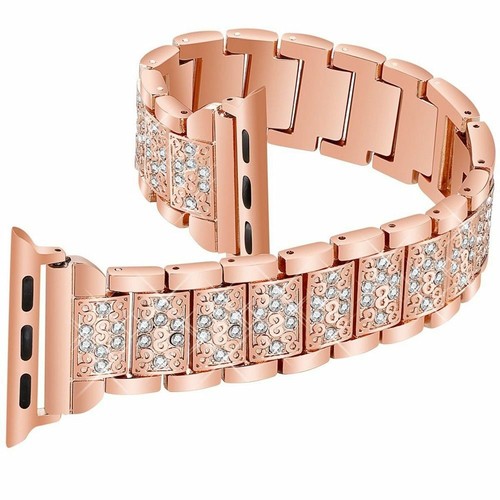 Fr Fitbit Versa 2 Lite Metal Rhinestone Bling band Replacement Wrist Watch Strap - Picture 3 of 16