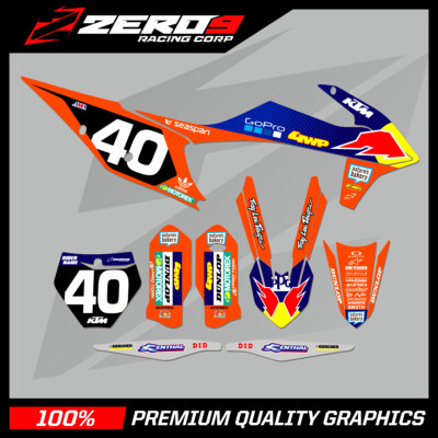 Custom MX Grafik Kit: KTM SX SXF EXC EXCF XC XCW 125-500 - SUNSET