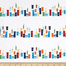 Good Knight Castle Row  Cotton Fabric Michael Miller By the Yard 