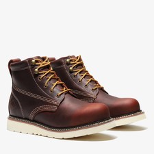 Bonanza Genuine Leather FRONTIER CLASSIC Plain Toe Wedge Sole Work Boot-Burgundy