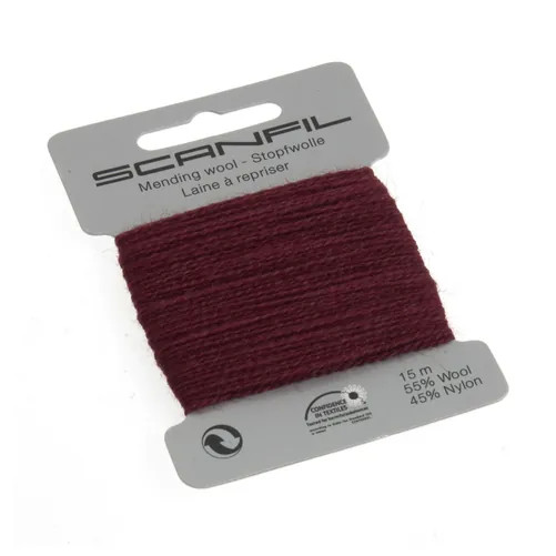 Scanfil Mending Darning Wool Thread - Burgundy (15m) 55% Wool