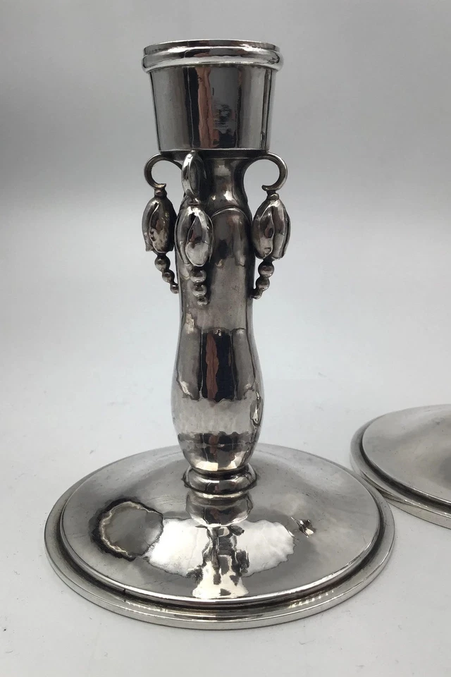 Candelabros Magnolia Georg Jensen Plata de Ley Nº 2 (1925-1933) (2) Foto 4 de 4