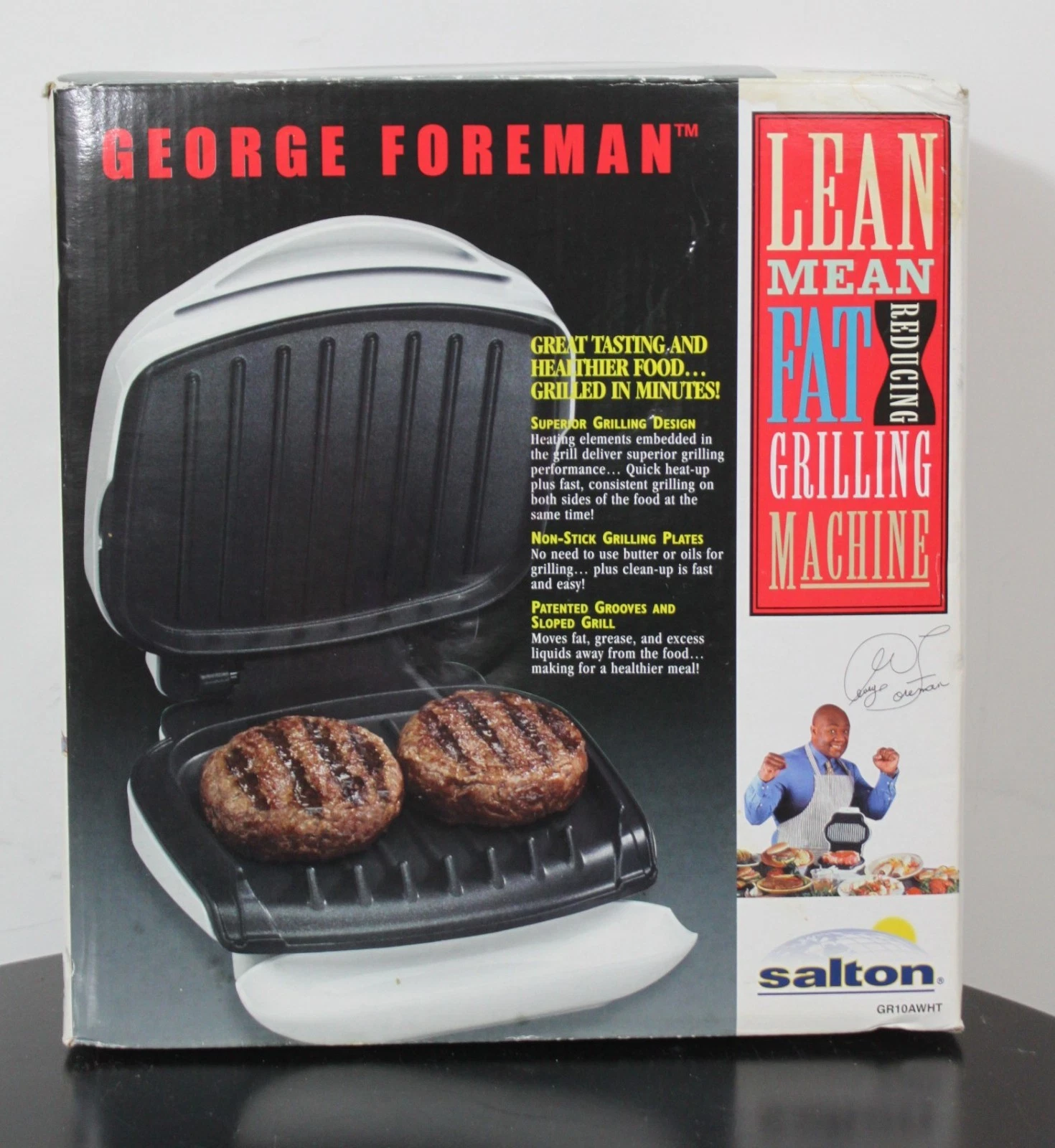 NEW White Grill for 2 GR10AWHT George Foreman Panini Press Healthy Cooking