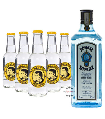 Bombay Gin (40% Vol., 1,0L) & 5x Th. Henry Tonic (0,2L) inkl. 0,75   Pfand