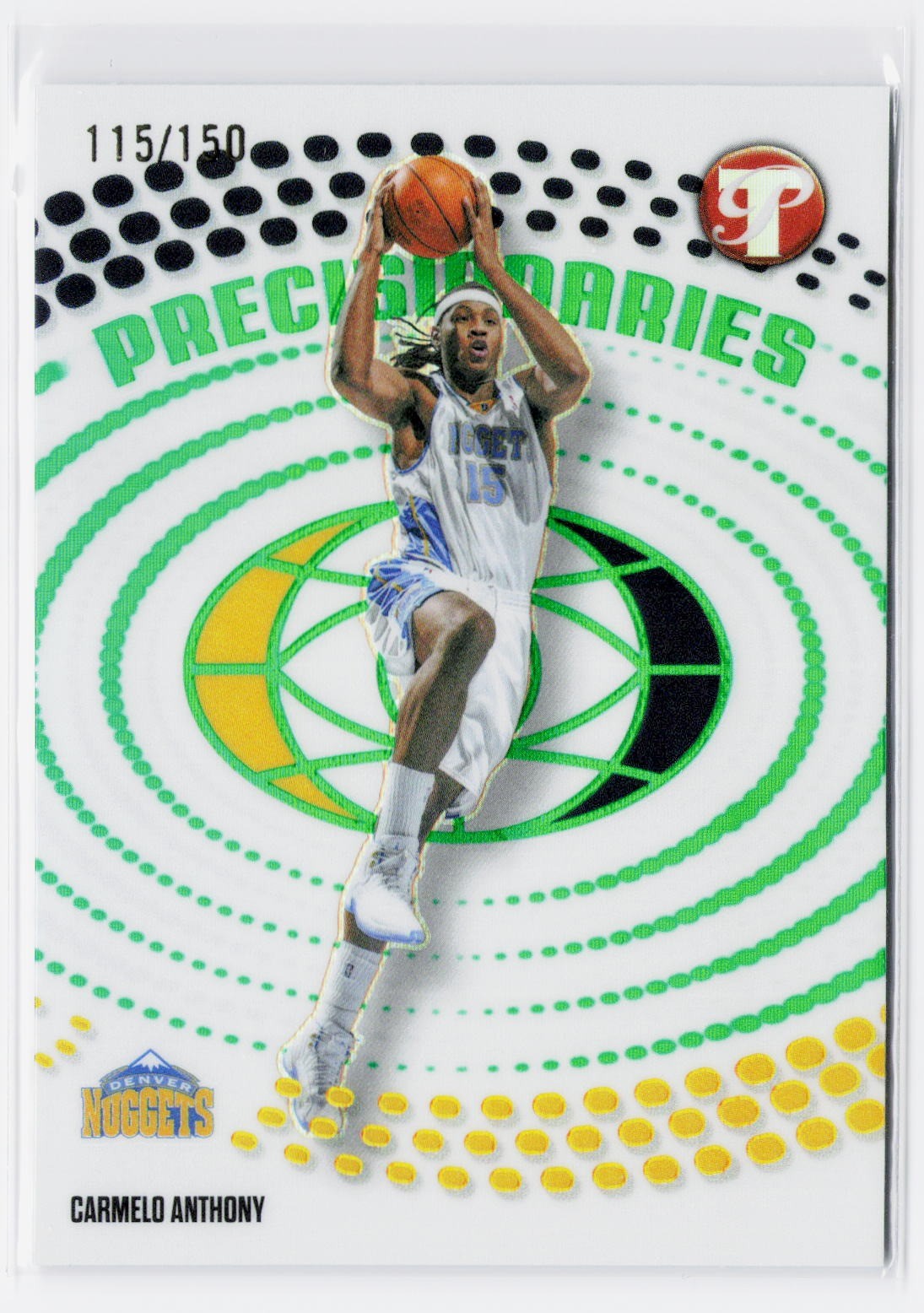 2026 Pristine Basketball #PR-7 Carmelo Anthony Precisionaries Green #/150