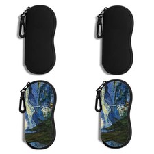Sunglasses Soft Case Ultra Light One Size 4 4pcs-2pcs Black 2pcs Starry Night