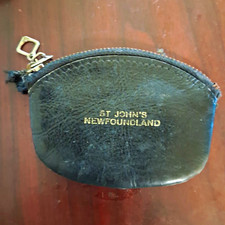 Black Leather Zippered Coin Purse Zip Pouch Small Wallet St. John s Newfoundland