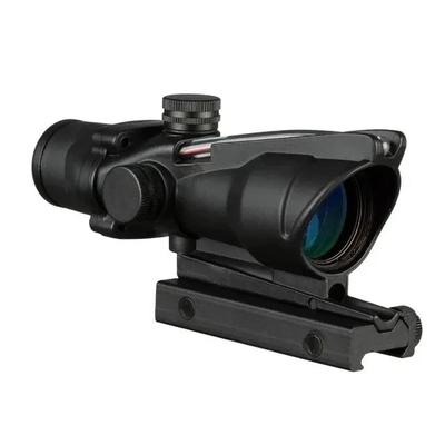 4x32 Fiber Optic Scope ACOG Style Red Chevron Reticle Sight Clone