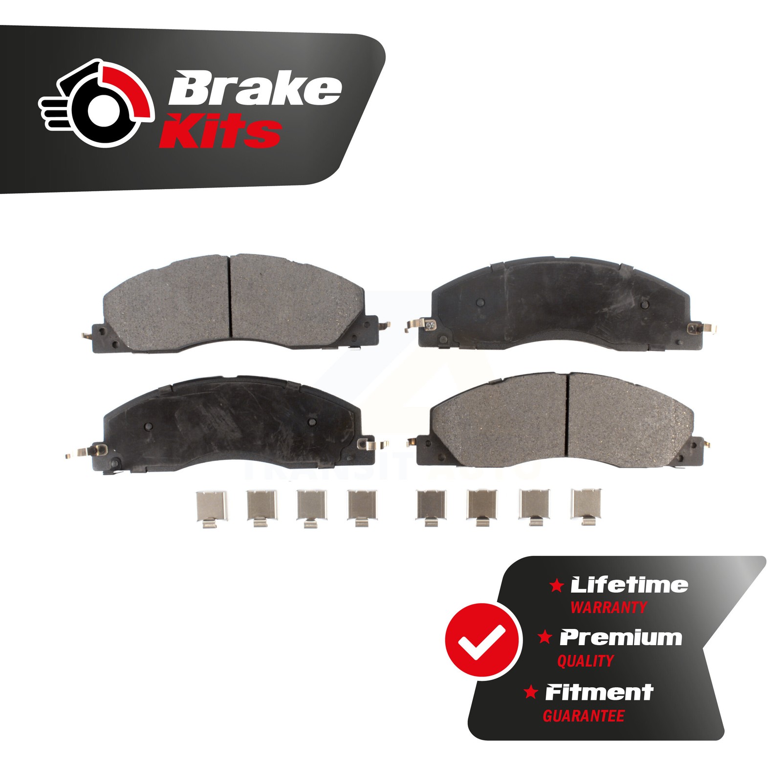 Front Ceramic Brake Pads Set For 2011-2018 Ram 3500 2500