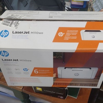 HP LaserJet M110we Wireless B&W Laser Printer 21 ppm 600x600 DPI 7MD66E