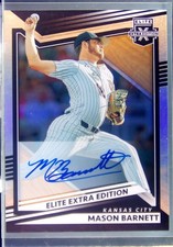 2022 Panini Elite Extra Edition Mason Barnett Signatures Auto #87 Royals