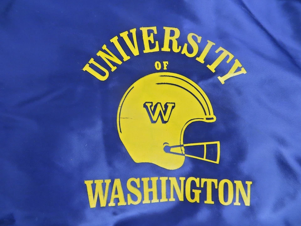 NOS Vintage DeLong University of Washington Huskies Nylon Jacket USA XL - Image 2 of 4