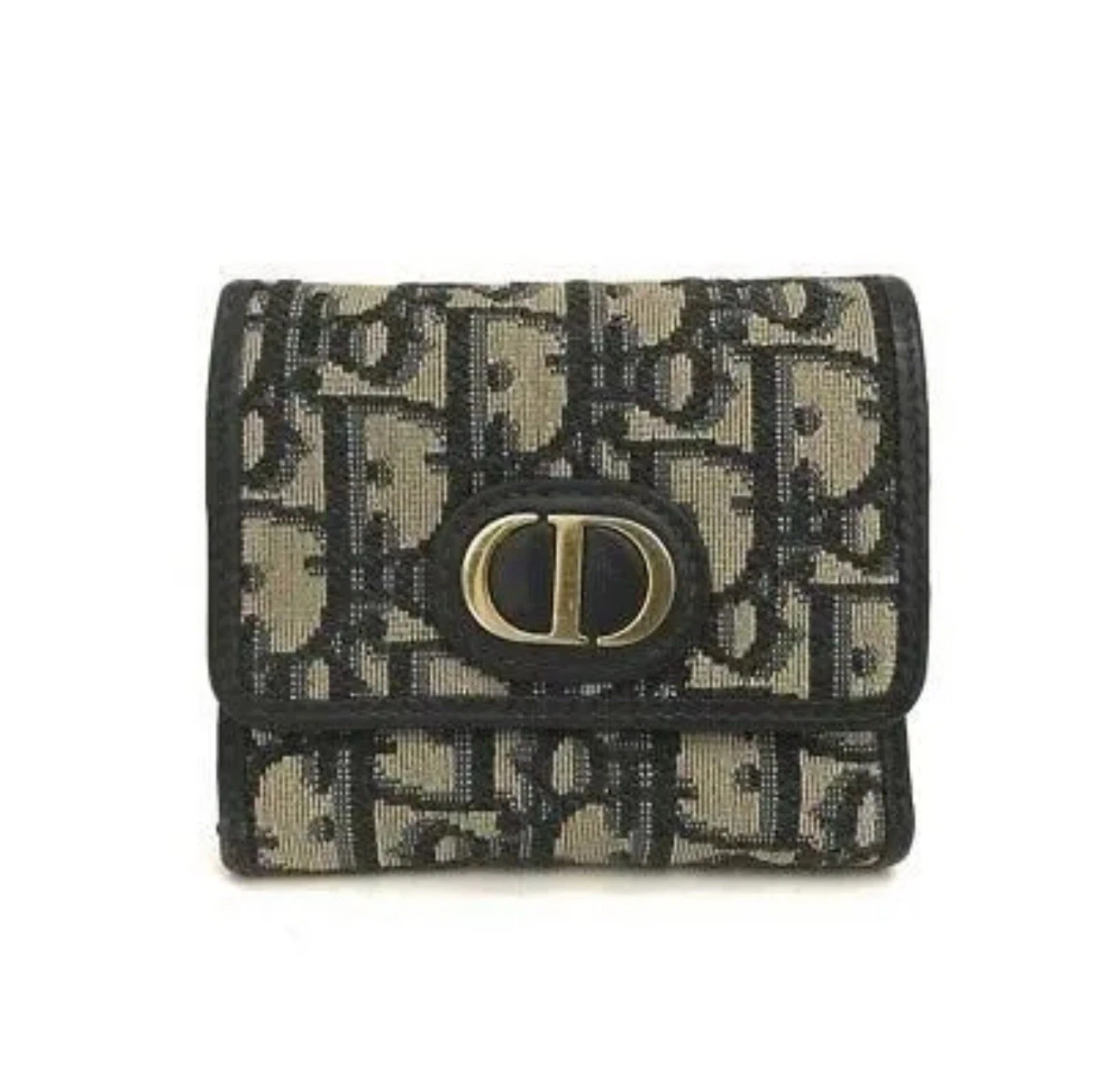 Christian Dior 30 Montaigne Lotus Portefeuille Oblique Toile Compact