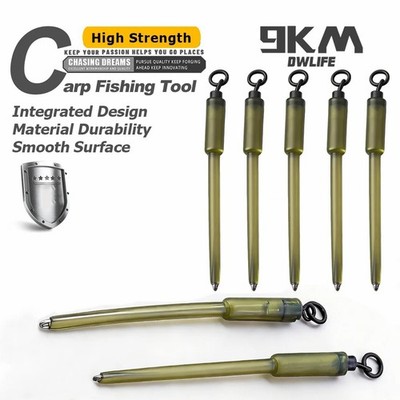 5pcs PVA Bag Stems For Carp Fishing Translucent Green Quick Change Inline Lead