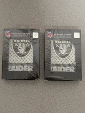 2 Decks NFL Oakland Raiders Playing Cards Diamond Plate Standard Size