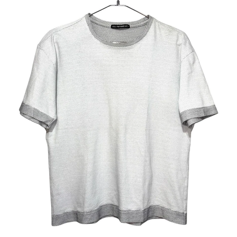 CAMISETA MASCULINA DE MALHA ISSEY MIYAKE USADA 1 FAVO DE MEL BRANCO? GOOD M-14F37 - Imagem 3 de 4