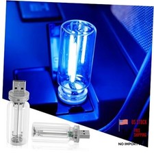 2PCS USB LED Lights for Car Interior, Mini Ambient Lighting Car Interior Blue