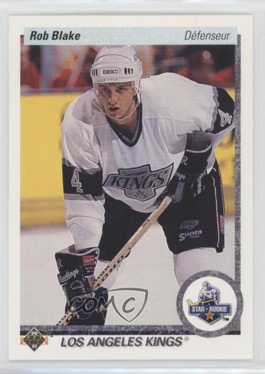 1990-91 Upper Deck Star Rookie French Rob Blake #45 Rookie RC HOF 0sf1