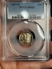 1917 d mercury dime - PCGS MS63