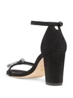 STUART WEITZMAN Womens Black Nearlynude Open Leather Heeled Sandal 6 B
