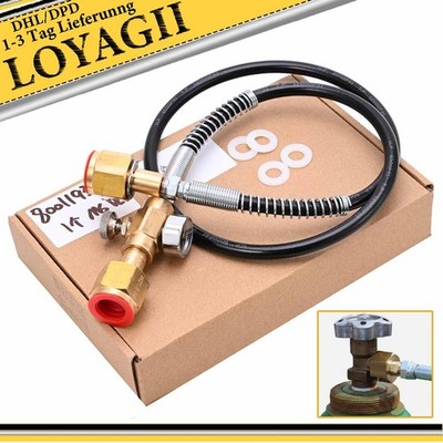 Gasumfüllschlauch Mit Manometer 1M Für Argon Co2 W21,8 X 1/14'' R 200bar Gewinde 