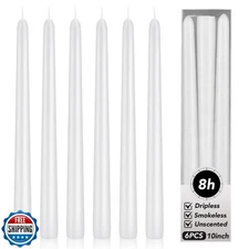 KORCCI Taper Candles 10 Inch - Long Candles, 8 Hours Long Burning, Smokeless 