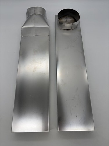 HVAC Duct Reducer Rectangular to Round Steel Vent Transition Fitting