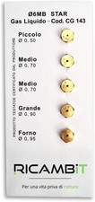 Kit 5 Ugelli Universali 6MB GPL per Bombole, Cucine a Gas | Misure Differenti (P