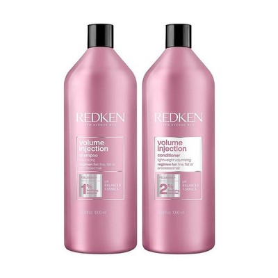 Redken Volume Injection Shampoo Conditioner Duo Set 33.8oz Liter Fast Free Ship 