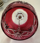 Vintage Cut To Clear Ruby Red Dinner Bell Beautiful Pattern Includes Starburst — photo 7