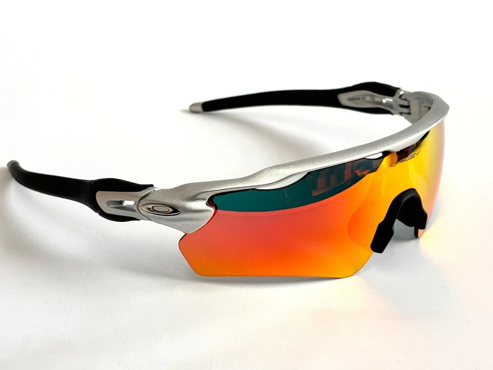 NEW OO9208 Oakley Radar EV Patn Sunglasses Silver Frame Polarization Lenses - Image 3 of 4