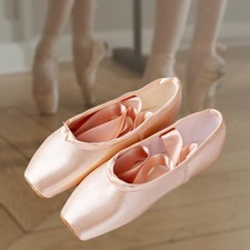 Satin Pointe Shoes for Girls and Ladies Professional Ballet Dance Shoes with