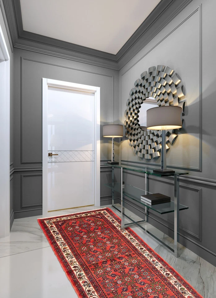 2英尺6英寸x6英尺1英寸复古手工打结长条地毯传统东方羊毛地毯 — 第 2/4 张图片