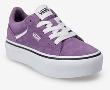 New Adorable VANS Seldan Platform Big Girl s Shoes Size 4 Youth Purple