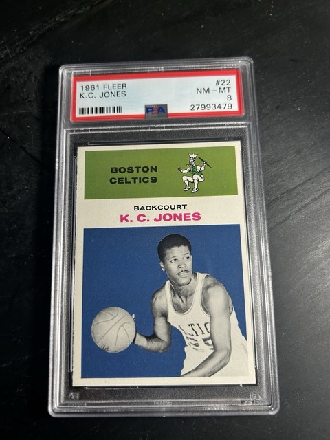 1961 Fleer #22 K.C. Jones RC PSA 8 Boston Celtics HOF