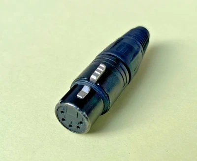 Neutrik 5-pol XLR Buchsen, NC5FX, schwarz, versilberte Kontakte - Bild 1 von 3