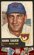 1953 Topps Hank Sauer 111a Chicago Cubs