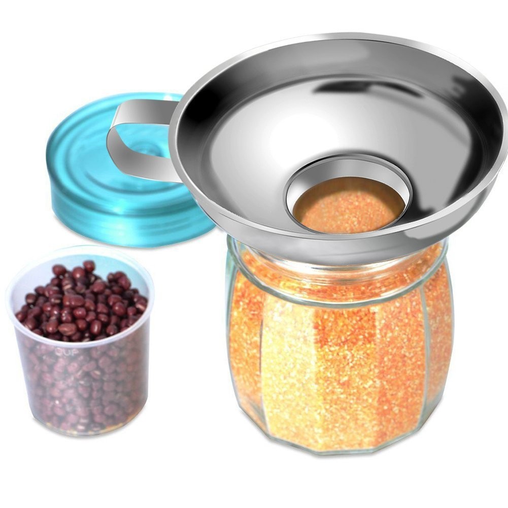 .Stainless Steel Wide Mouth Canning Funnel Kitchen Cooking Tools Gadgets Funnel