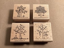 STAMPIN  UP   Set of 4   Tree Seasons for Crafting Scrapbooking Stamp Set