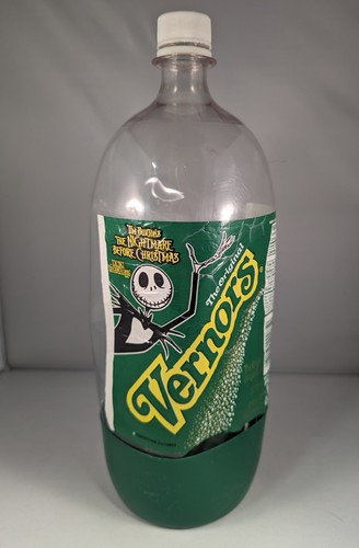 TNBC Jack Skellington Vernors Ginger Ale 1994 2-liter Bottle EXTREMELY RARE! 