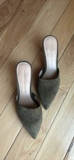 Veronica Beard 36 Suede Green Heels NWOT