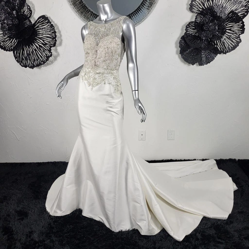 Column/Sheath Silver Wedding Dresses for sale