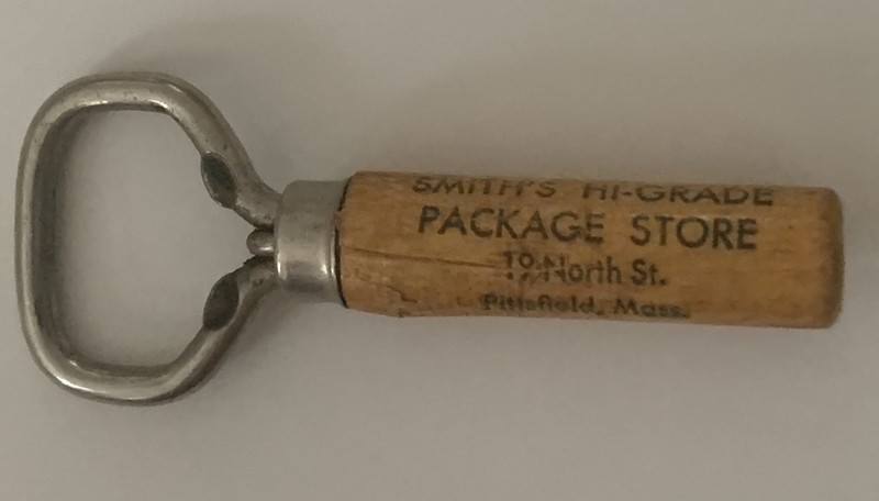 Vintage Bottle Opener Smith’s Package Store 19 North Street Pittsfield MA Mass