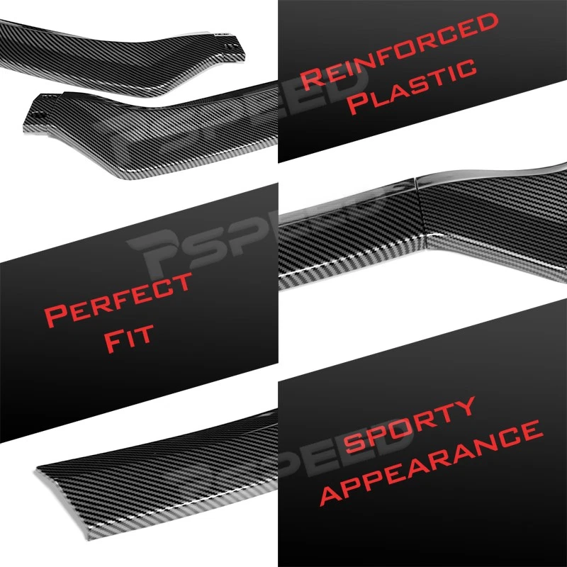 Labio de alerón de parachoques delantero aspecto carbono para Hyundai Elantra GT Hatchback 2013-2017 Foto 4 de 4