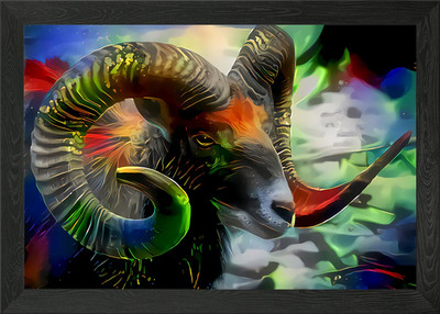 Digital Art Tier gerahmtes Wandbild Poster Leinwanddruck Bild