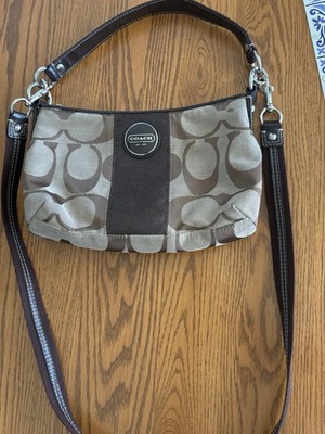 Vintage COACH Signature Jacquard Striped Demi Shoulder Handbag Y2K