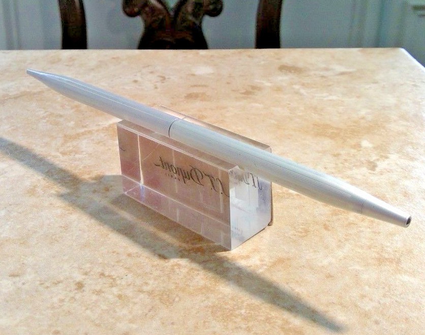 2 Desk Set Replacement Pens Executive Slim Type satin silver Finish eBay